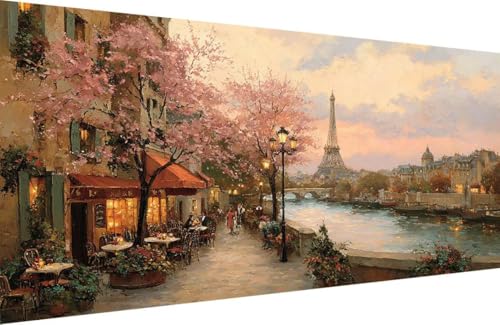 Malen Nach Zahlen Kinder Eiffeltower Malen Nach Zahlen für Erwachsene Fluss Paint by Number Adult, DIY Handgemalt Leinwand ölgemälde Hobby Erwachsene mit Zubehör, Geschenke 70x140cm Mit Rahmen Z-PW28 Malen Nach Zahlen Kinder Eiffeltower Malen Nach Zahlen für Erwachsene Fluss Paint by Number Adult, DIY Handgemalt Leinwand ölgemälde Hobby Erwachsene mit Zubehör, Geschenke 70x140cm Mit Rahmen Z-PW28 von Generisch