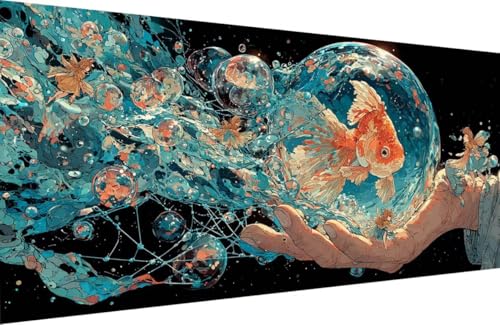 Malen Nach Zahlen Kinder Fisch Malen Nach Zahlen für Erwachsene Tier Paint by Number Adult, DIY Handgemalt Leinwand ölgemälde Hobby Erwachsene Set mit Zubehör, Geschenke 50x100cm Mit Rahmen Y-0U66 Malen Nach Zahlen Kinder Fisch Malen Nach Zahlen für Erwachsene Tier Paint by Number Adult, DIY Handgemalt Leinwand ölgemälde Hobby Erwachsene Set mit Zubehör, Geschenke 50x100cm Mit Rahmen Y-0U66 von Generisch