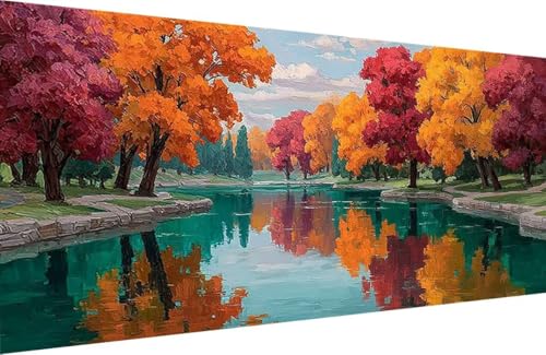 Malen Nach Zahlen Kinder Fluss Malen Nach Zahlen für Erwachsene Baum Paint by Number Adult, DIY Handgemalt Leinwand ölgemälde Hobby Erwachsene Set mit Zubehör, Geschenke 50x100cm Mit Rahmen 9-C429 Malen Nach Zahlen Kinder Fluss Malen Nach Zahlen für Erwachsene Baum Paint by Number Adult, DIY Handgemalt Leinwand ölgemälde Hobby Erwachsene Set mit Zubehör, Geschenke 50x100cm Mit Rahmen 9-C429 von Generisch