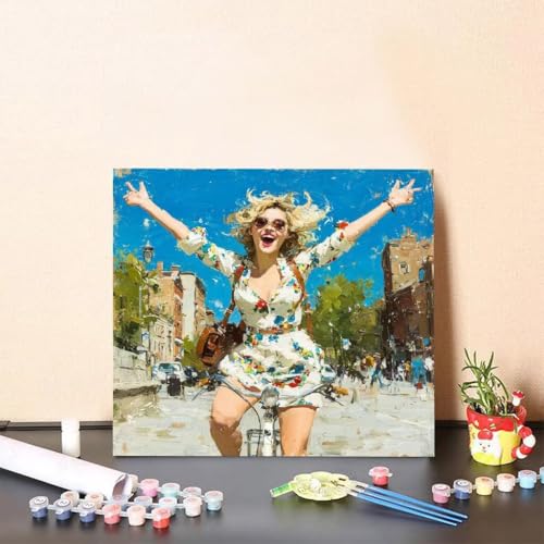 Malen Nach Zahlen Kinder Frau DIY Malen Nach Zahlen Auto Kreatives für Erwachsene Kunst Paint by Number Adult, DIY Handgemalt Leinwand ölgemälde mit Zubehör, Geschenke 60x60cm Ohne Rahmen 1-6281 von Generisch