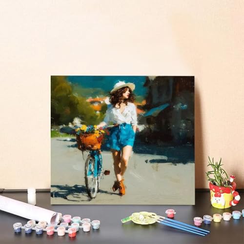 Malen Nach Zahlen Kinder Frau DIY Malen Nach Zahlen Auto Kreatives für Erwachsene Kunst Paint by Number Adult, DIY Handgemalt Leinwand ölgemälde mit Zubehör, Geschenke 60x60cm Ohne Rahmen P-62FE von Generisch