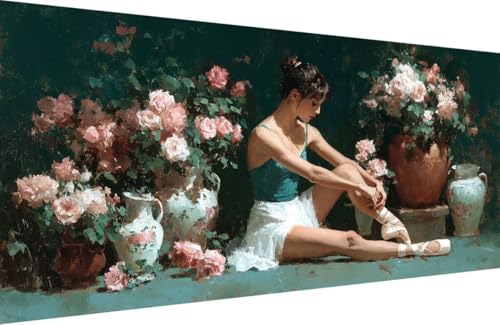 Malen Nach Zahlen Kinder Frau Malen Nach Zahlen für Erwachsene Blume Paint by Number Adult, DIY Handgemalt Leinwand ölgemälde Hobby Erwachsene Set mit Zubehör, Geschenke 30x60cm Mit Rahmen Y-5156 Malen Nach Zahlen Kinder Frau Malen Nach Zahlen für Erwachsene Blume Paint by Number Adult, DIY Handgemalt Leinwand ölgemälde Hobby Erwachsene Set mit Zubehör, Geschenke 30x60cm Mit Rahmen Y-5156 von Generisch