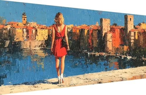 Malen Nach Zahlen Kinder Frau Malen Nach Zahlen für Erwachsene Stadt Paint by Number Adult, DIY Handgemalt Leinwand ölgemälde Hobby Erwachsene Set mit Zubehör, Geschenke 70x140cm Mit Rahmen 9-DY87 Malen Nach Zahlen Kinder Frau Malen Nach Zahlen für Erwachsene Stadt Paint by Number Adult, DIY Handgemalt Leinwand ölgemälde Hobby Erwachsene Set mit Zubehör, Geschenke 70x140cm Mit Rahmen 9-DY87 von Generisch
