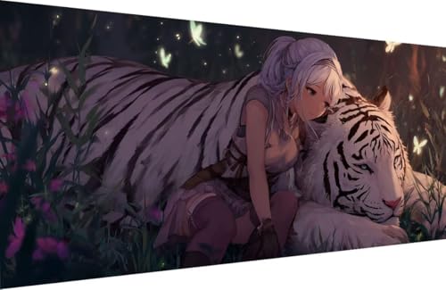 Malen Nach Zahlen Kinder Frau Malen Nach Zahlen für Erwachsene Tiger Paint by Number Adult, DIY Handgemalt Leinwand ölgemälde Hobby Erwachsene Set mit Zubehör, Geschenke 30x60cm Mit Rahmen 4-5D93 Malen Nach Zahlen Kinder Frau Malen Nach Zahlen für Erwachsene Tiger Paint by Number Adult, DIY Handgemalt Leinwand ölgemälde Hobby Erwachsene Set mit Zubehör, Geschenke 30x60cm Mit Rahmen 4-5D93 von Generisch