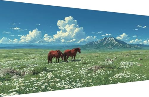 Malen Nach Zahlen Kinder Horse Malen Nach Zahlen für Erwachsene Tier Paint by Number Adult, DIY Handgemalt Leinwand ölgemälde Hobby Erwachsene Set mit Zubehör, Geschenke 40x80cm Mit Rahmen K-I951 von Generisch