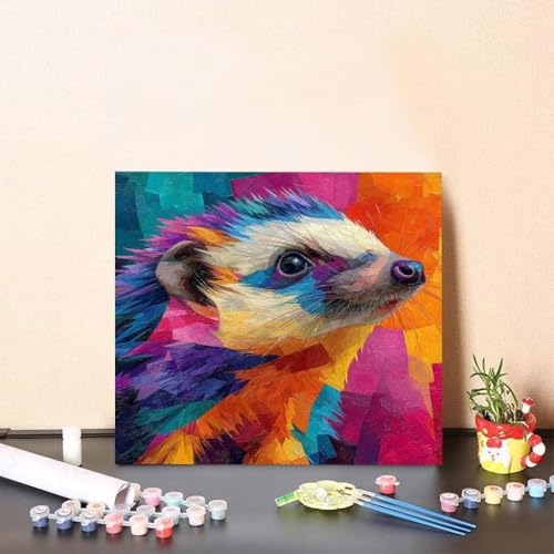 Malen Nach Zahlen Kinder Igel DIY Malen Nach Zahlen Tier Kreatives für Erwachsene Kunst Paint by Number Adult, DIY Handgemalt Leinwand ölgemälde mit Zubehör, Geschenke 50x50cm Ohne Rahmen 7-8975 Malen Nach Zahlen Kinder Igel DIY Malen Nach Zahlen Tier Kreatives für Erwachsene Kunst Paint by Number Adult, DIY Handgemalt Leinwand ölgemälde mit Zubehör, Geschenke 50x50cm Ohne Rahmen 7-8975 von Generisch