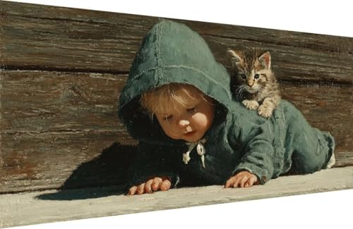 Malen Nach Zahlen Kinder Katze Malen Nach Zahlen für Erwachsene Tier Paint by Number Adult, DIY Handgemalt Leinwand ölgemälde Hobby Erwachsene Set mit Zubehör, Geschenke 70x140cm Mit Rahmen I-B075 Malen Nach Zahlen Kinder Katze Malen Nach Zahlen für Erwachsene Tier Paint by Number Adult, DIY Handgemalt Leinwand ölgemälde Hobby Erwachsene Set mit Zubehör, Geschenke 70x140cm Mit Rahmen I-B075 von Generisch