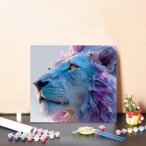 Malen Nach Zahlen Kinder LöWe DIY Malen Nach Zahlen Tier Kreatives für Erwachsene Kunst Paint by Number Adult, DIY Handgemalt Leinwand ölgemälde mit Zubehör, Geschenke 60x60cm Ohne Rahmen R-68Y8 Malen Nach Zahlen Kinder LöWe DIY Malen Nach Zahlen Tier Kreatives für Erwachsene Kunst Paint by Number Adult, DIY Handgemalt Leinwand ölgemälde mit Zubehör, Geschenke 60x60cm Ohne Rahmen R-68Y8 von Generisch