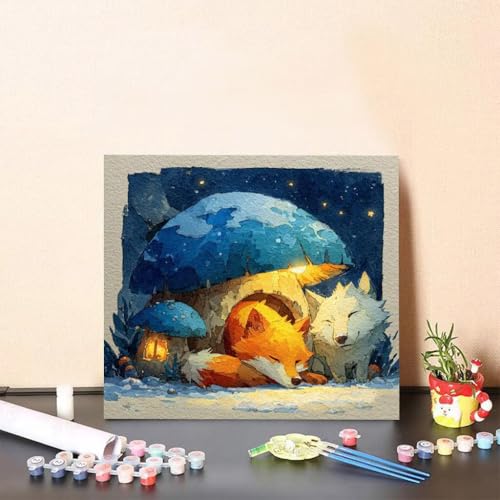 Malen Nach Zahlen Kinder Pilz DIY Malen Nach Zahlen Tier Kreatives für Erwachsene Kunst Paint by Number Adult, DIY Handgemalt Leinwand ölgemälde mit Zubehör, Geschenke 80x80cm Ohne Rahmen 6-856R Malen Nach Zahlen Kinder Pilz DIY Malen Nach Zahlen Tier Kreatives für Erwachsene Kunst Paint by Number Adult, DIY Handgemalt Leinwand ölgemälde mit Zubehör, Geschenke 80x80cm Ohne Rahmen 6-856R von Generisch