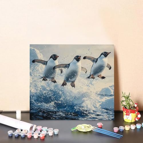 Malen Nach Zahlen Kinder Pinguin DIY Malen Nach Zahlen Tier Kreatives für Erwachsene Kunst Paint by Number Adult, DIY Handgemalt Leinwand ölgemälde mit Zubehör, Geschenke 80x80cm Ohne Rahmen L-89F0 Malen Nach Zahlen Kinder Pinguin DIY Malen Nach Zahlen Tier Kreatives für Erwachsene Kunst Paint by Number Adult, DIY Handgemalt Leinwand ölgemälde mit Zubehör, Geschenke 80x80cm Ohne Rahmen L-89F0 von Generisch
