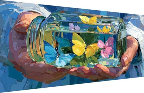 Malen Nach Zahlen Kinder Schmetterling Malen Nach Zahlen für Erwachsene Blume Paint by Number Adult, DIY Handgemalt Leinwand ölgemälde Hobby Erwachsene Set, Geschenke 50x100cm Mit Rahmen 9-7716 Malen Nach Zahlen Kinder Schmetterling Malen Nach Zahlen für Erwachsene Blume Paint by Number Adult, DIY Handgemalt Leinwand ölgemälde Hobby Erwachsene Set, Geschenke 50x100cm Mit Rahmen 9-7716 von Generisch