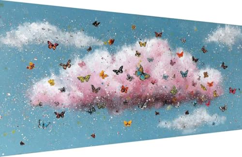 Malen Nach Zahlen Kinder Schmetterling Malen Nach Zahlen für Erwachsene Wolken Paint by Number Adult, DIY Handgemalt Leinwand ölgemälde Hobby Erwachsene Set, Geschenke 50x100cm Mit Rahmen 6-WE85 Malen Nach Zahlen Kinder Schmetterling Malen Nach Zahlen für Erwachsene Wolken Paint by Number Adult, DIY Handgemalt Leinwand ölgemälde Hobby Erwachsene Set, Geschenke 50x100cm Mit Rahmen 6-WE85 von Generisch