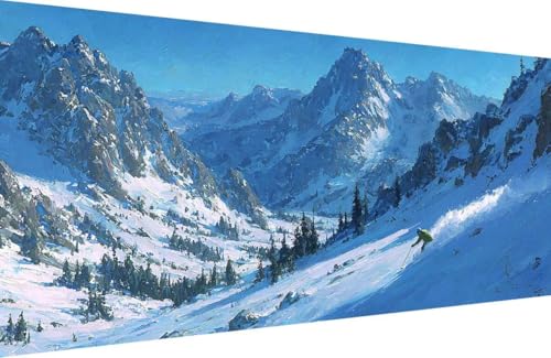 Malen Nach Zahlen Kinder Schneeberg Malen Nach Zahlen für Erwachsene Ski Paint by Number Adult, DIY Handgemalt Leinwand ölgemälde Hobby Erwachsene Set mit Zubehör, Geschenke 60x120cm Mit Rahmen U-7326 Malen Nach Zahlen Kinder Schneeberg Malen Nach Zahlen für Erwachsene Ski Paint by Number Adult, DIY Handgemalt Leinwand ölgemälde Hobby Erwachsene Set mit Zubehör, Geschenke 60x120cm Mit Rahmen U-7326 von Generisch