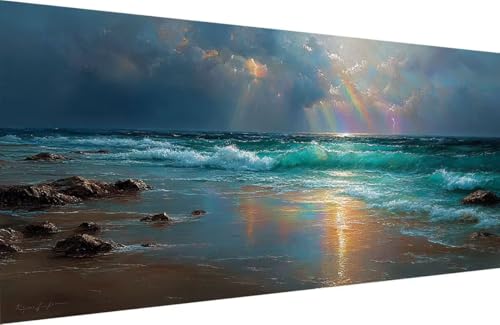 Malen Nach Zahlen Kinder Sea Malen Nach Zahlen für Erwachsene Wolke Paint by Number Adult, DIY Handgemalt Leinwand ölgemälde Hobby Erwachsene Set mit Zubehör, Geschenke 30x60cm Mit Rahmen E-PG10 Malen Nach Zahlen Kinder Sea Malen Nach Zahlen für Erwachsene Wolke Paint by Number Adult, DIY Handgemalt Leinwand ölgemälde Hobby Erwachsene Set mit Zubehör, Geschenke 30x60cm Mit Rahmen E-PG10 von Generisch