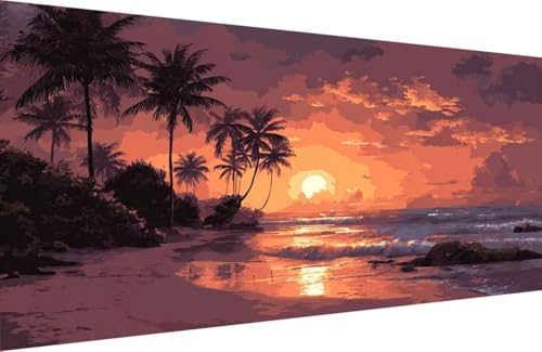 Malen Nach Zahlen Kinder Sonnenuntergang Malen Nach Zahlen für Erwachsene Strand Paint by Number Adult, DIY Handgemalt Leinwand ölgemälde Hobby Erwachsene Set, Geschenke 70x140cm Mit Rahmen J-7169 Malen Nach Zahlen Kinder Sonnenuntergang Malen Nach Zahlen für Erwachsene Strand Paint by Number Adult, DIY Handgemalt Leinwand ölgemälde Hobby Erwachsene Set, Geschenke 70x140cm Mit Rahmen J-7169 von Generisch