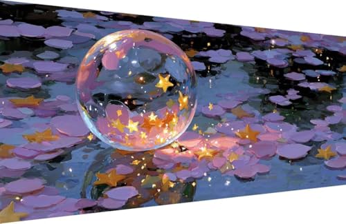 Malen Nach Zahlen Kinder Stern Malen Nach Zahlen für Erwachsene Fluss Paint by Number Adult, DIY Handgemalt Leinwand ölgemälde Hobby Erwachsene Set mit Zubehör, Geschenke 50x100cm Mit Rahmen 2-F944 von Generisch