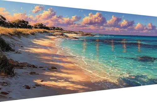 Malen Nach Zahlen Kinder Strand Malen Nach Zahlen für Erwachsene Sea Paint by Number Adult, DIY Handgemalt Leinwand ölgemälde Hobby Erwachsene Set mit Zubehör, Geschenke 50x100cm Mit Rahmen E-0781 Malen Nach Zahlen Kinder Strand Malen Nach Zahlen für Erwachsene Sea Paint by Number Adult, DIY Handgemalt Leinwand ölgemälde Hobby Erwachsene Set mit Zubehör, Geschenke 50x100cm Mit Rahmen E-0781 von Generisch