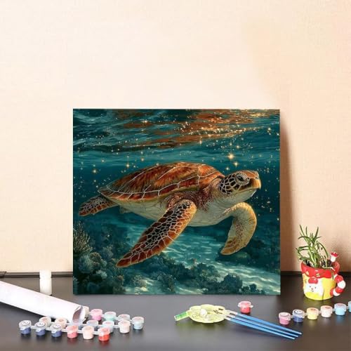 Malen Nach Zahlen Kinder Tier DIY Malen Nach Zahlen Sea Kreatives für Erwachsene Kunst Paint by Number Adult,Easy DIY Handgemalt Leinwand ölgemälde mit Zubehör, Geschenke 60x60cm Ohne Rahmen 9-50LA Malen Nach Zahlen Kinder Tier DIY Malen Nach Zahlen Sea Kreatives für Erwachsene Kunst Paint by Number Adult,Easy DIY Handgemalt Leinwand ölgemälde mit Zubehör, Geschenke 60x60cm Ohne Rahmen 9-50LA von Generisch