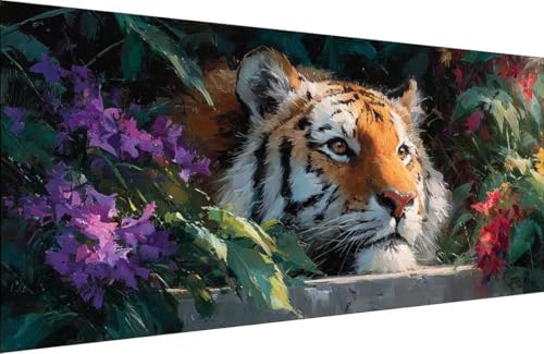 Malen Nach Zahlen Kinder Tiger Malen Nach Zahlen für Erwachsene Blume Paint by Number Adult, DIY Handgemalt Leinwand ölgemälde Hobby Erwachsene Set mit Zubehör, Geschenke 60x120cm Mit Rahmen V-CX60 Malen Nach Zahlen Kinder Tiger Malen Nach Zahlen für Erwachsene Blume Paint by Number Adult, DIY Handgemalt Leinwand ölgemälde Hobby Erwachsene Set mit Zubehör, Geschenke 60x120cm Mit Rahmen V-CX60 von Generisch