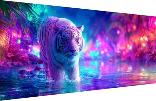 Malen Nach Zahlen Kinder Tiger Malen Nach Zahlen für Erwachsene Tier Paint by Number Adult, DIY Handgemalt Leinwand ölgemälde Hobby Erwachsene Set mit Zubehör, Geschenke 60x120cm Mit Rahmen 3-2B26 Malen Nach Zahlen Kinder Tiger Malen Nach Zahlen für Erwachsene Tier Paint by Number Adult, DIY Handgemalt Leinwand ölgemälde Hobby Erwachsene Set mit Zubehör, Geschenke 60x120cm Mit Rahmen 3-2B26 von Generisch
