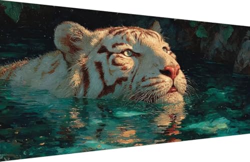 Malen Nach Zahlen Kinder Tiger Malen Nach Zahlen für Erwachsene Tier Paint by Number Adult, DIY Handgemalt Leinwand ölgemälde Hobby Erwachsene Set mit Zubehör, Geschenke 60x120cm Mit Rahmen 8-0499 Malen Nach Zahlen Kinder Tiger Malen Nach Zahlen für Erwachsene Tier Paint by Number Adult, DIY Handgemalt Leinwand ölgemälde Hobby Erwachsene Set mit Zubehör, Geschenke 60x120cm Mit Rahmen 8-0499 von Generisch
