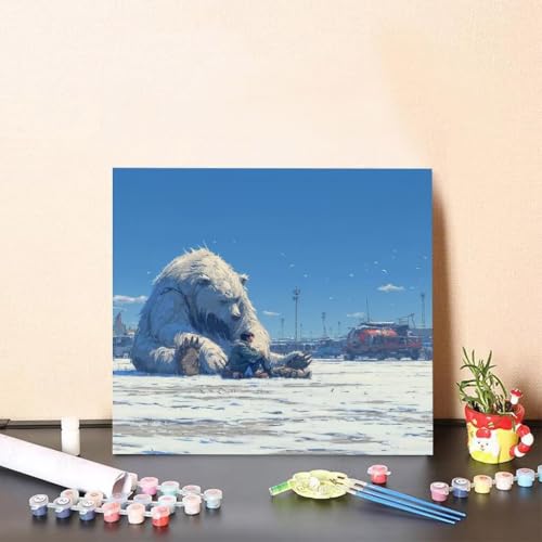 Malen Nach Zahlen Kinder Tragen DIY Malen Nach Zahlen Auto Kreatives für Erwachsene Kunst Paint by Number Adult, DIY Handgemalt Leinwand ölgemälde mit Zubehör, Geschenke 80x80cm Ohne Rahmen 4-931P von Generisch