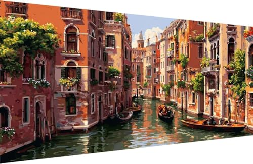 Malen Nach Zahlen Kinder Venedig Malen Nach Zahlen für Erwachsene Boot Paint by Number Adult, DIY Handgemalt Leinwand ölgemälde Hobby Erwachsene Set mit Zubehör, Geschenke 50x100cm Mit Rahmen 8-MN39 Malen Nach Zahlen Kinder Venedig Malen Nach Zahlen für Erwachsene Boot Paint by Number Adult, DIY Handgemalt Leinwand ölgemälde Hobby Erwachsene Set mit Zubehör, Geschenke 50x100cm Mit Rahmen 8-MN39 von Generisch