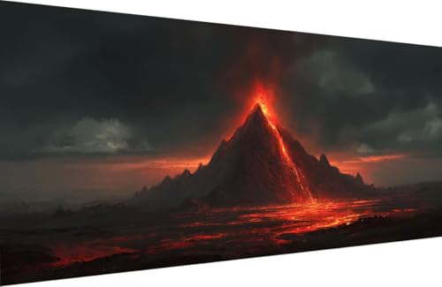 Malen Nach Zahlen Kinder Vulkan Malen Nach Zahlen für Erwachsene Wolke Paint by Number Adult, DIY Handgemalt Leinwand ölgemälde Hobby Erwachsene Set mit Zubehör, Geschenke 30x60cm Mit Rahmen 2-1S60 Malen Nach Zahlen Kinder Vulkan Malen Nach Zahlen für Erwachsene Wolke Paint by Number Adult, DIY Handgemalt Leinwand ölgemälde Hobby Erwachsene Set mit Zubehör, Geschenke 30x60cm Mit Rahmen 2-1S60 von Generisch