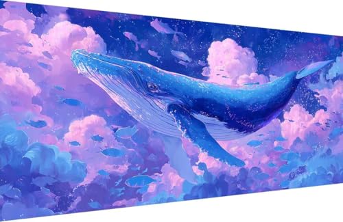 Malen Nach Zahlen Kinder Wal Malen Nach Zahlen für Erwachsene Wolke Paint by Number Adult, DIY Handgemalt Leinwand ölgemälde Hobby Erwachsene Set mit Zubehör, Geschenke 50x100cm Mit Rahmen X-5I24 Malen Nach Zahlen Kinder Wal Malen Nach Zahlen für Erwachsene Wolke Paint by Number Adult, DIY Handgemalt Leinwand ölgemälde Hobby Erwachsene Set mit Zubehör, Geschenke 50x100cm Mit Rahmen X-5I24 von Generisch