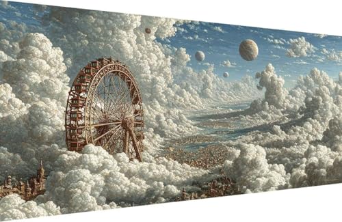 Malen Nach Zahlen Kinder Wolke Malen Nach Zahlen für Erwachsene Mond Paint by Number Adult, DIY Handgemalt Leinwand ölgemälde Hobby Erwachsene Set mit Zubehör, Geschenke 60x120cm Mit Rahmen 4-Z091 Malen Nach Zahlen Kinder Wolke Malen Nach Zahlen für Erwachsene Mond Paint by Number Adult, DIY Handgemalt Leinwand ölgemälde Hobby Erwachsene Set mit Zubehör, Geschenke 60x120cm Mit Rahmen 4-Z091 von Generisch