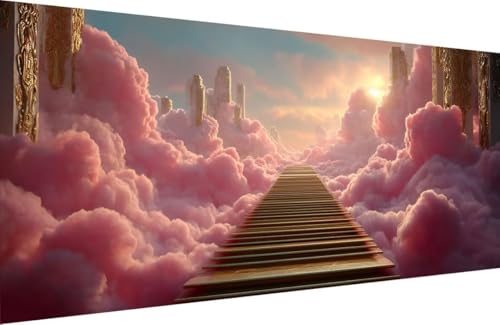 Malen Nach Zahlen Kinder Wolke Malen Nach Zahlen für Erwachsene Treppe Paint by Number Adult, DIY Handgemalt Leinwand ölgemälde Hobby Erwachsene Set mit Zubehör, Geschenke 40x80cm Mit Rahmen 1-4E70 Malen Nach Zahlen Kinder Wolke Malen Nach Zahlen für Erwachsene Treppe Paint by Number Adult, DIY Handgemalt Leinwand ölgemälde Hobby Erwachsene Set mit Zubehör, Geschenke 40x80cm Mit Rahmen 1-4E70 von Generisch