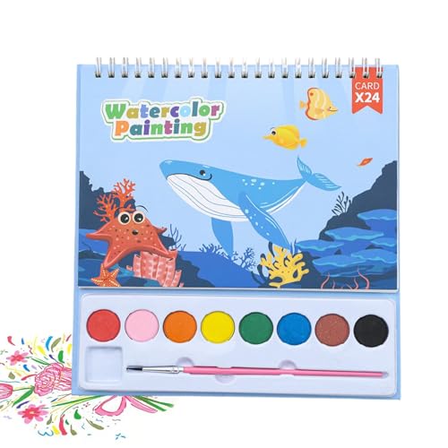 Malen nach Wasserbüchern, Wassermalbuch | 24-seitiges Wassermalbuch | Bastelbedarf Wassermalbuch Spielzeug, Zeichenpapier mit 8 Farben f von Generisch
