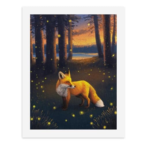 Malen nach Zahlen, Der Fuchs steht inmitten leuchtender Glühwürmchen in einem ruhigen Wald, digitales Gemälde für Erwachsene, Kunstwerk für Wanddekoration, einzigartiger moderner abstrakter Druck Malen nach Zahlen, Der Fuchs steht inmitten leuchtender Glühwürmchen in einem ruhigen Wald, digitales Gemälde für Erwachsene, Kunstwerk für Wanddekoration, einzigartiger moderner abstrakter Druck von Generisch
