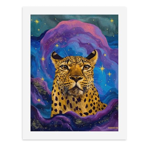 Malen nach Zahlen, Ein majestätischer Leopard inmitten wirbelnder kosmischer Wolken, digitales Malset für Erwachsene, erstellen Sie Ihre eigene magische Szene, Kunstbedarf, ungerahmt 40 x 50 cm Malen nach Zahlen, Ein majestätischer Leopard inmitten wirbelnder kosmischer Wolken, digitales Malset für Erwachsene, erstellen Sie Ihre eigene magische Szene, Kunstbedarf, ungerahmt 40 x 50 cm von Generisch