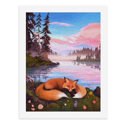 Malen nach Zahlen, Ein ruhiger Fuchs, der an einem ruhigen See ruht, digitales Gemälde für Erwachsene, Kunstwerk für Wanddekoration, einzigartiger moderner abstrakter Druck, ungerahmt 40 x 50 cm Malen nach Zahlen, Ein ruhiger Fuchs, der an einem ruhigen See ruht, digitales Gemälde für Erwachsene, Kunstwerk für Wanddekoration, einzigartiger moderner abstrakter Druck, ungerahmt 40 x 50 cm von Generisch