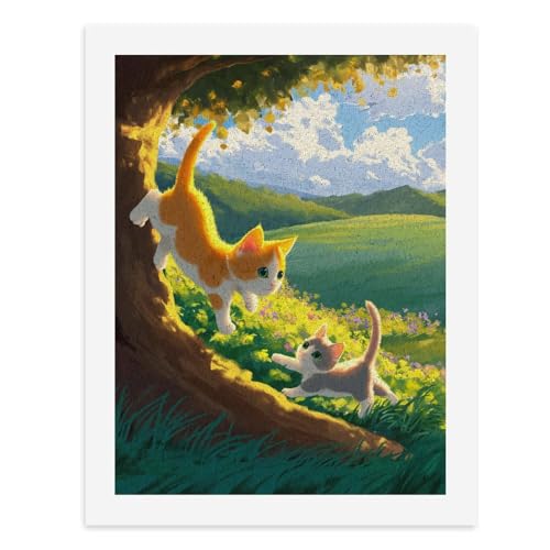 Malen nach Zahlen, Motiv: Zwei Kätzchen, die unter einem Baum spielen, digitales Gemälde für Erwachsene, Kunstwerk für Wanddekoration, einzigartiger moderner abstrakter Druck, ungerahmt 40 x 50 cm Malen nach Zahlen, Motiv: Zwei Kätzchen, die unter einem Baum spielen, digitales Gemälde für Erwachsene, Kunstwerk für Wanddekoration, einzigartiger moderner abstrakter Druck, ungerahmt 40 x 50 cm von Generisch