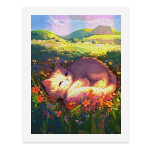 Malen nach Zahlen, ein süßes Kätzchen, das in einem Feld mit bunten Blumen liegt, digitales Malset für Erwachsene, erstellen Sie Ihre eigene magische Szene, Kunstbedarf, ungerahmt 40 x 50 cm Malen nach Zahlen, ein süßes Kätzchen, das in einem Feld mit bunten Blumen liegt, digitales Malset für Erwachsene, erstellen Sie Ihre eigene magische Szene, Kunstbedarf, ungerahmt 40 x 50 cm von Generisch