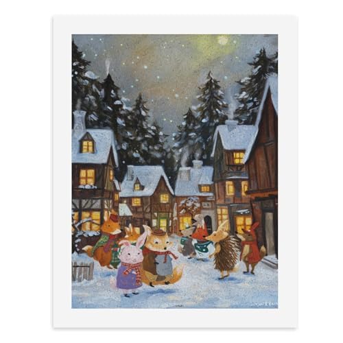 Malen nach Zahlen, eine charmante Winterszene mit Tieren in festlicher Kleidung, digitales Gemälde für Erwachsene, Kunstwerk für Wanddekoration, einzigartiger moderner abstrakter Druck, ungerahmt 40 x Malen nach Zahlen, eine charmante Winterszene mit Tieren in festlicher Kleidung, digitales Gemälde für Erwachsene, Kunstwerk für Wanddekoration, einzigartiger moderner abstrakter Druck, ungerahmt 40 x von Generisch