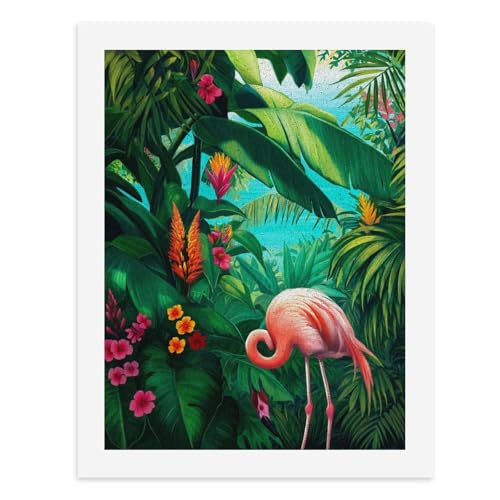 Malen nach Zahlen, lebendiger Flamingo in üppigem tropischem Laub, digitales Gemälde für Erwachsene, Kunstwerk für Wanddekoration, einzigartiger moderner abstrakter Druck, ungerahmt 40 x 50 cm Malen nach Zahlen, lebendiger Flamingo in üppigem tropischem Laub, digitales Gemälde für Erwachsene, Kunstwerk für Wanddekoration, einzigartiger moderner abstrakter Druck, ungerahmt 40 x 50 cm von Generisch