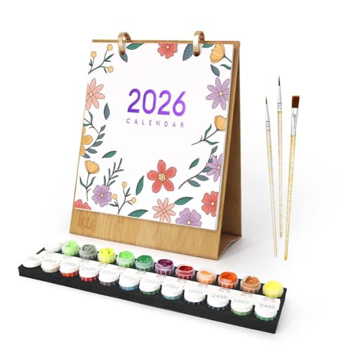 Malen nach Zahlen Kalender 2026, Acryl Malen nach Zahlen Kits 2026 Kalender, vorgedruckter Schreibtisch mit Kalenderfarben, Flip Malen nach Zahlen Kalender 2026, Acryl Malen nach Zahlen Kits 2026 Kalender, vorgedruckter Schreibtisch mit Kalenderfarben, Flip von Generisch