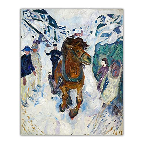 Malen nach Zahlen Kit für Erwachsene, Galoppierendes Pferd, 1910, von Edvard Munch Ölgemälde nach Zahlen, Kit für Heimdekoration, Geschenke Malen nach Zahlen Kit für Erwachsene, Galoppierendes Pferd, 1910, von Edvard Munch Ölgemälde nach Zahlen, Kit für Heimdekoration, Geschenke von Generisch