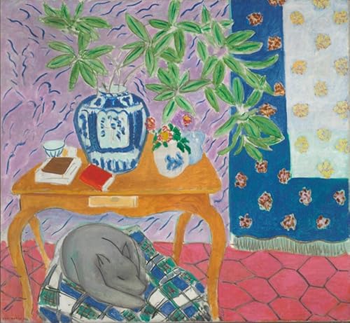 Malen nach Zahlen Kit für Erwachsene, Inneneinrichtung mit einem Hund von Henri Matisse. JPEG Ölgemälde nach Zahlen, Kit für Heimdekoration, Geschenke Malen nach Zahlen Kit für Erwachsene, Inneneinrichtung mit einem Hund von Henri Matisse. JPEG Ölgemälde nach Zahlen, Kit für Heimdekoration, Geschenke von Generisch