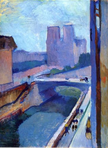 Malen nach Zahlen Kit für Erwachsene A Glimpse of Notre-Dame am späten Nachmittag von Henri Matisse Malen-nach-Zahlen-Set für Erwachsene auf Leinwand von Generisch