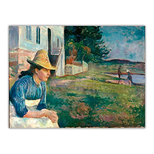 Malen nach Zahlen Kit für Erwachsene Abend 1888 von Edvard Munch Ölgemälde nach Zahlen Kit für Heimdekoration Geschenke von Generisch
