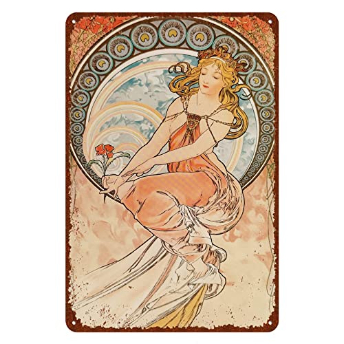 Malen-nach-Zahlen-Set für Erwachsene, Alphonse Mucha, Kunstblumen, Ölgemälde-nach-Zahlen-Set für Heimdekoration, Geschenke von Generisch