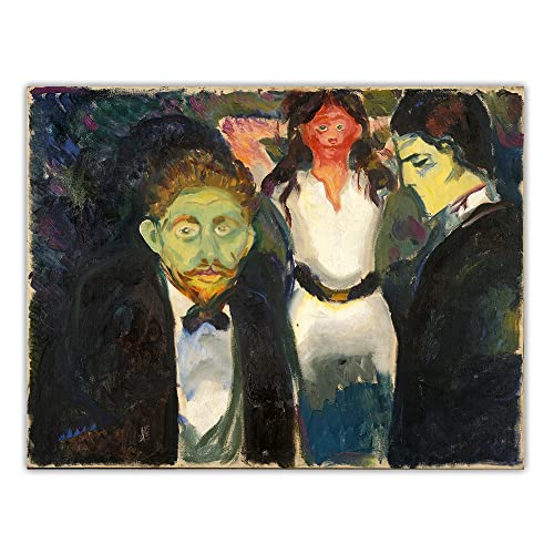 Malen nach Zahlen für Erwachsene, Eifersucht, 1907, von Edvard Munch Malsets für Erwachsene, Leinwand, Geschenke, Kunsthandwerk für Heimdekoration Malen nach Zahlen für Erwachsene, Eifersucht, 1907, von Edvard Munch Malsets für Erwachsene, Leinwand, Geschenke, Kunsthandwerk für Heimdekoration von Generisch