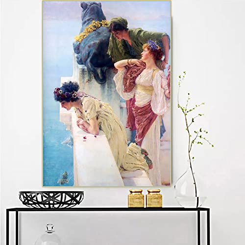 Malen nach Zahlen für Erwachsene, Lawrence Alma-Tadema (Eine Meinungsverschiedenheit) Malen-nach-Zahlen-Set für Erwachsene auf Leinwand, 8 Stück von Generisch
