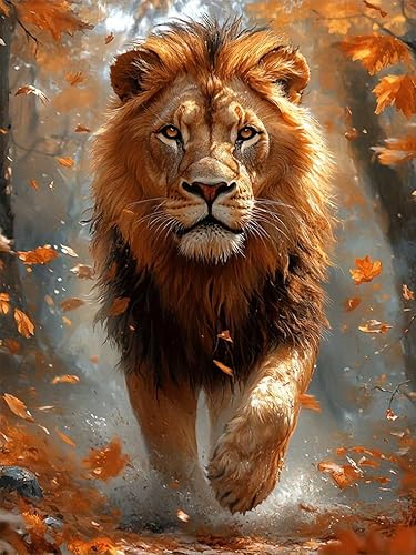 Malen nach Zahlen für Erwachsene, Malen nach Zahlen, Leinwand, einfaches fröhliches Malen für Anfänger, Geschenke, Wanddekoration (Tiger) von Generisch