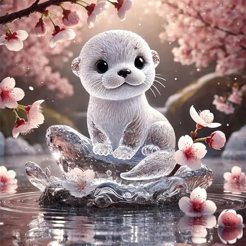 Malen nach Zahlen für Erwachsene, Malen nach Zahlen, Leinwand, zum Selbermachen, einfaches fröhliches Malen für Anfänger, Wanddekoration, Geschenke (Otter) von Generisch