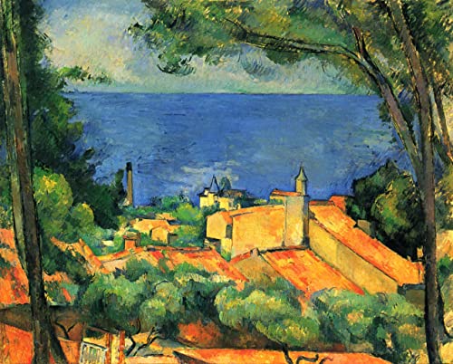 Malen nach Zahlen für Erwachsene, Paul Cezanne L'Estaque mit roten Dächern, Malsets für Erwachsene, Leinwand, Geschenke, Kunsthandwerk für Heimdekoration Malen nach Zahlen für Erwachsene, Paul Cezanne L'Estaque mit roten Dächern, Malsets für Erwachsene, Leinwand, Geschenke, Kunsthandwerk für Heimdekoration von Generisch